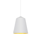 Contemporary 6/13 Wide Bell Pendant Light - Elegant Metal Design 1 Black/White Ceiling Hanging