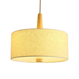 Nordic Flaxen Drum Pendant Light For Dining Room