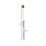 Modern Bubble Crystal Pendant Light - Linear Design Gold Finish Warm/White/Purple Ideal For Bars