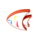 Bright Fish Pendant Light: Vibrant Acrylic Hanging For Kindergarten Hallway