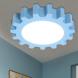 Cartoon Led Ceiling Light For Kindergarten: Metal Gear Mount