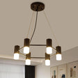 Contemporary Black Metal Honeycomb Chandelier - Ideal Pendant Lighting For Hotel Living Room 6 /