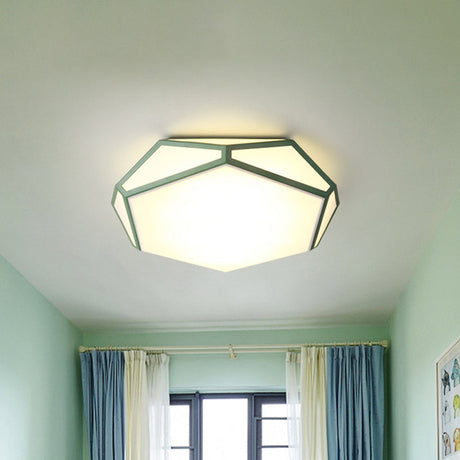 Hexagon Led Ceiling Light In Nordic Candy Colors For Corridors