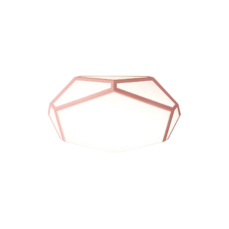Hexagon Led Ceiling Light In Nordic Candy Colors For Corridors