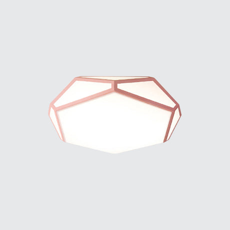 Hexagon Led Ceiling Light In Nordic Candy Colors For Corridors