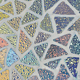 Mediterranean Stained Glass Flush Mount Ceiling Light - Blue Square 16’/12’ Width