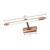 18/22 Led Bathroom Vanity Sconce Light With Linear Metal Shade In Warm/White Lighting - Copper Wall