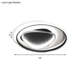 18’/23.5’ Wide Acrylic Circle Flushmount Led Ceiling Light - Modern Black Design In Warm/White