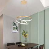 18’/23.5’ Wide Modern Acrylic Led Gold Chandelier Pendant Lamp In White/Warm Light For Living Room