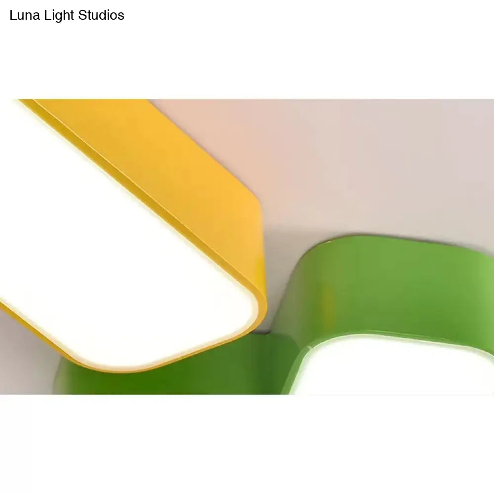 18/24 Modern Led Acrylic Ceiling Lamp - Plus/Minus/Multiply/Divide Shape Mount Chandelier In
