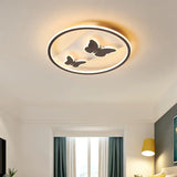 18.5’/23’ Modern Acrylic Brown Led Ceiling Fixture In Warm/White Light - Remote Control