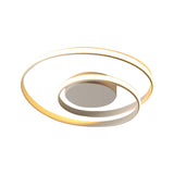 Contemporary Led Ceiling Flush Mount In Black/White - 18’/23.5’ Wide With Warm/White Light