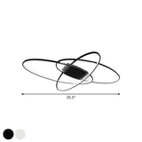 Modern Led Ceiling Lamp For Boys Bedroom - Warm/White Light Black/White