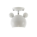 Rotating Bear Head Ceiling Lamp - Stylish Macaron Loft Metal Light For Balconies