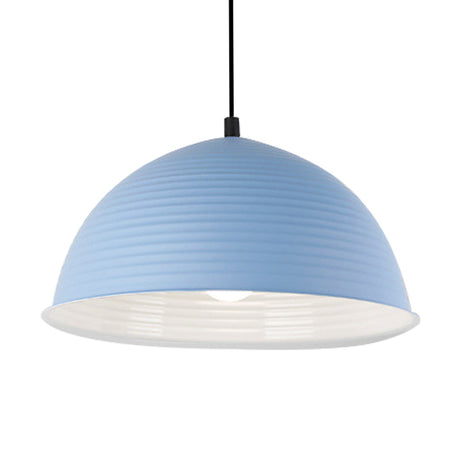 Cafe Store Ridged Domed Pendant Light - Aluminum 12/16 1 Nordic Style Suspension Lamp