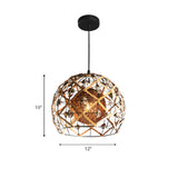 Asian Style Beige Pendant Light With Metal & Rope - Ideal For Cottage Decor