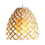 Asian Style Beige Pendant Light With Metal & Rope - Ideal For Cottage Decor