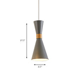 Nordic Metal Hourglass Mini Pendant Light - 1 Living Room & Hallway Hanging Lamp