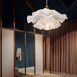 Stylish White Acrylic Pendant Light - Modern Flower Suspension Design For Bedroom