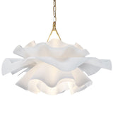 Stylish White Acrylic Pendant Light - Modern Flower Suspension Design For Bedroom
