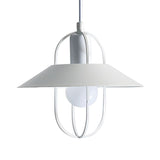 Modern Metal Hanging Light - Black/Pink/White Lantern Suspension 1