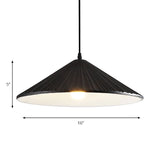 Modern Resin Hanging Pendant Light - 1-Light 8/12.5/16 Dia Grey/White/Black Finish