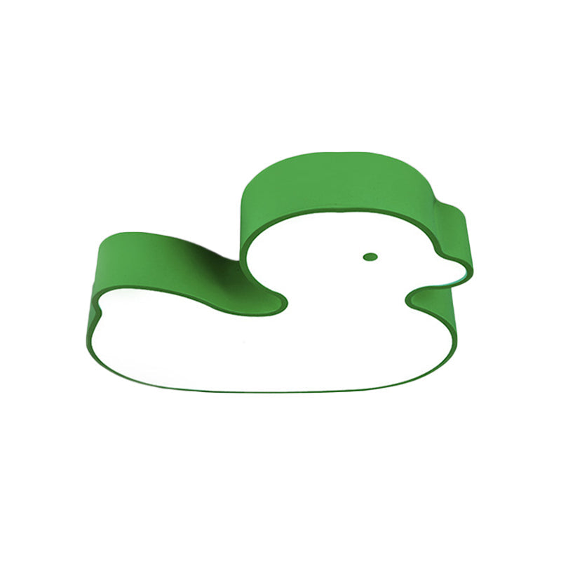 Little Duck Led Flush Mount Childrens Lamp With Colorful Acrylic Close To Ceiling Fixture
