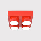 Kids Led Ceiling Light Fixture - Colorful Building Block Design