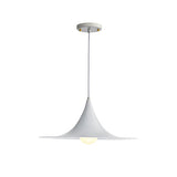 Nordic Style Flared Suspension Light - Metal 1 Black/White/Gold Hanging Ceiling Fixture