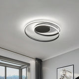 18/23.5 W Modernist Metal Ceiling Flush Led Mount Lamp Black With Warm/White Light / 18 White