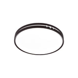 Modern Led Flushmount Ceiling Light With Acrylic Shade - Black/Grey/White Drum Design