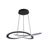 Modern Metal Pendant Chandelier - Knotting Circular Design Warm/White Light Hanging Ceiling Lamp
