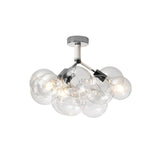 Clear Glass Bubble Ceiling Light For Childs Bedroom Or Hallway - Simple Semi-Flush Mount Design