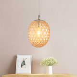 Modern Pineapple Shaped Pendant Light With Hammered Glass Dining Table Lighting