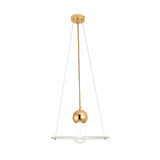 Modern Gold Pendant Lamp With Clear Glass Disc - Perfect For Cafe And Dining Room Lighting