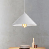 Macaron Style Metallic Pendant Light Fixture - Conic Shade Coffee Shop Ceiling Lamp (1 Bulb