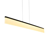 39/47 Led Office Pendant Light With Linear Acrylic Shade - Black/Gold Ceiling Lamp For Table