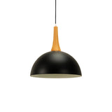 Modern Metal Hanging Lamp - Stylish Black/White Dome Light For Meeting Rooms And Markets