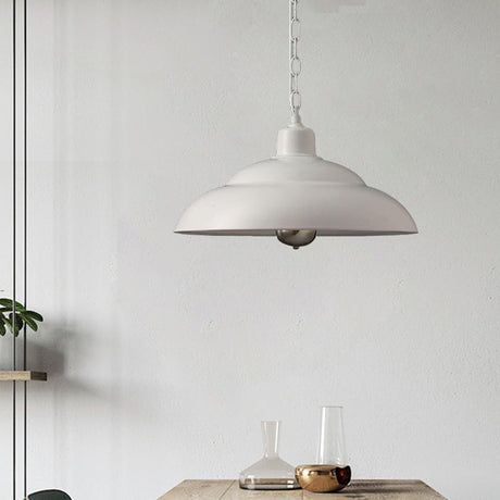 Vintage Double Bubble Hanging Lamp - Red/White Perfect For Coffee Shops