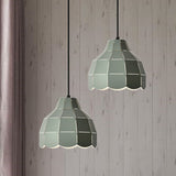 Nordic Style Metal Dome Pendant Light - Black/Grey/White | One Bulb Hanging Lamp For Dining Room