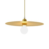 Macaron Pendant Light With Metal Disc Shade - Single Bulb Multi-Color Options
