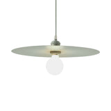 Macaron Pendant Light With Metal Disc Shade - Single Bulb Multi-Color Options