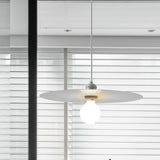 Macaron Pendant Light With Metal Disc Shade - Single Bulb Multi-Color Options