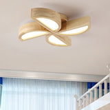 Adorable Wood Toy Windmill Ceiling Light For Kids Bedroom / 19.5 White