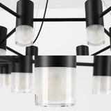 Black Metal Honeycomb Chandelier - Modern Hanging Light For Restaurant Or Cottage