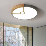 Modern Slim Round Led Flush Mount Ceiling Light For Living Room Grey / 19.5