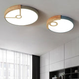 Modern Slim Round Led Flush Mount Ceiling Light For Living Room Grey / 12