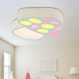 Mushroom Flush Mount Led Ceiling Lamp: Acrylic Cartoon Design In Warm/White Light