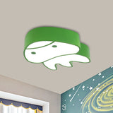 Whimsical Jellyfish Flush Ceiling Light For Kids Bedchamber - Led Acrylic Mount Lighting In