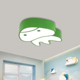 Whimsical Jellyfish Flush Ceiling Light For Kids Bedchamber - Led Acrylic Mount Lighting In